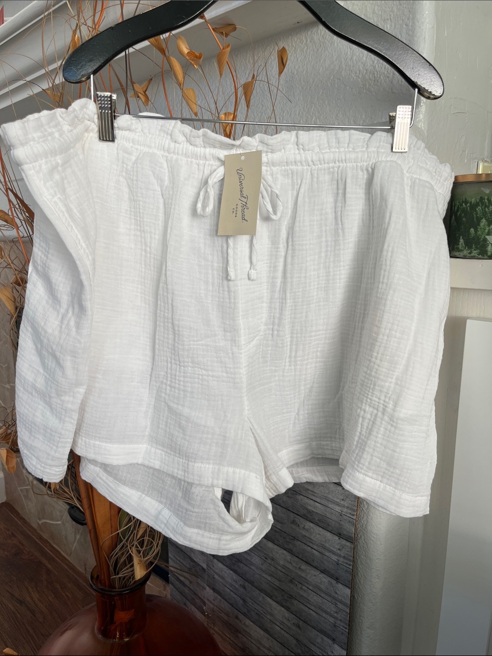 Universal Thread White Gauze Drawstring Shorts